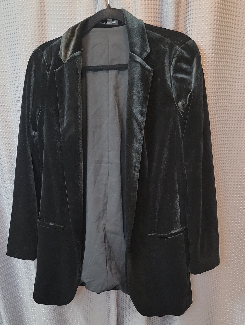 Express Black Velvet Blazer Jacket Size S